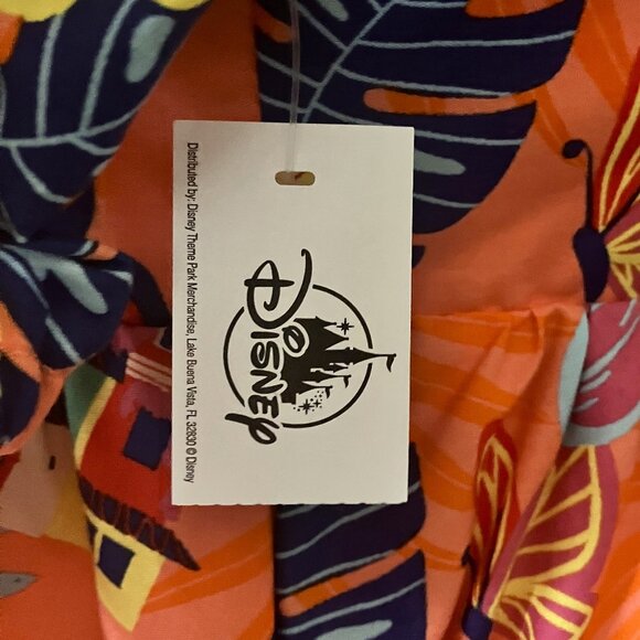 NEW Disney Parks Encanto Dress Womens Orange Yellow Midi Empire Waist NWT Sz L - Picture 9 of 13